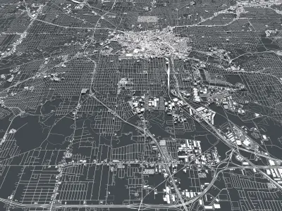 Cityscape San Antonio Texas USA 3D model