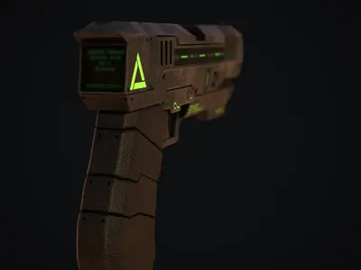 Hard Ops Gun Green Arrow Low-poly 3D model
