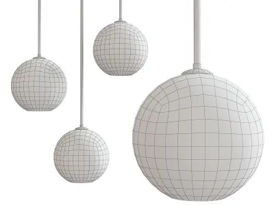Sibylla chandelier 3d model Low-poly 3D model