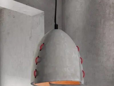 Aliso Light Single Bell Pendant 3D model