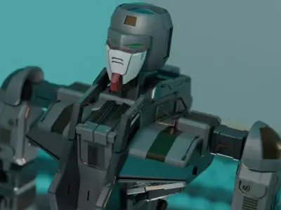 Strike Gundam Low-poly 3D model