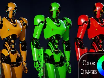 Robot 2 Low-poly 3D model