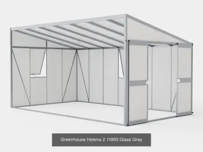 Collection of Greenhouse Helena 2 - 6 Models 3D Model Pack