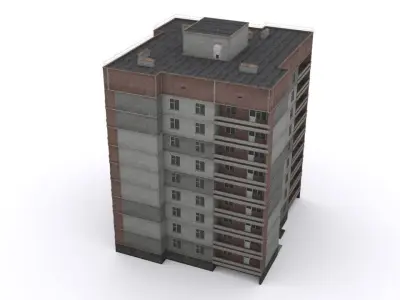 house-series-121-60-25 residential building Low-poly 3D model