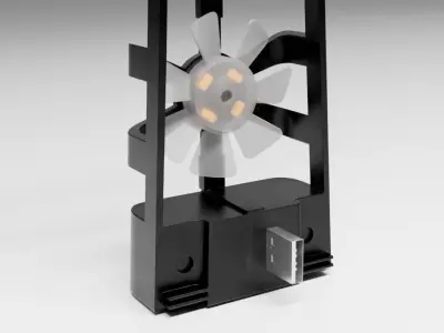 PS5 Cooling Fan Low-poly 3D model