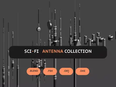Scifi Antenna Collection 3D model