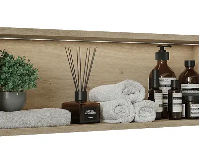 Shelf above the toilet 3 3D model