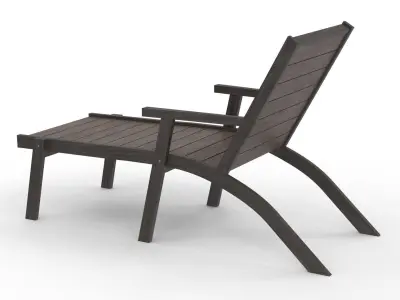 Deckchair Low-poly 3D model