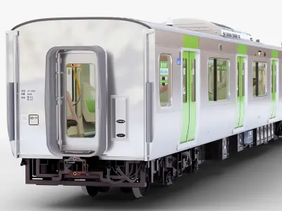 Japanese Train Head Interior Exterior Yamanote Line E235 Rigged 3D model