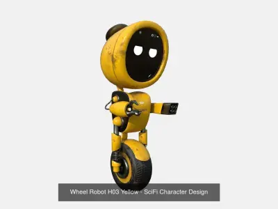 10 Wheel Robot H Collection - SciFi Character Design 3D Model Pack