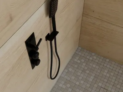 Shower corner with glass door 3D model purchase