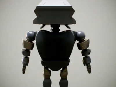Robot Kid Low-poly 3D model