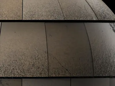 Roof Tile Materials 35- Concrete Roofing By 3 color Pbr 4k Texture