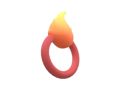 Ring of Fire Icon v1 001 Low-poly 3D model