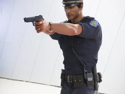  Character Police Officer Man Rigged PBR 