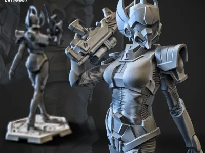 Swan Helmet Pilot Girl 3D Printable 32mm 3D print model