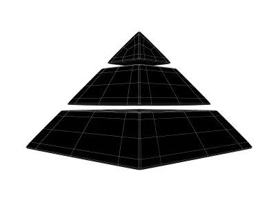 Layer Pyramid v1 003 Low-poly 3D model