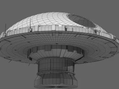 Dome District Low-poly 3D model