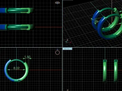 Enamel earrings 3D print model