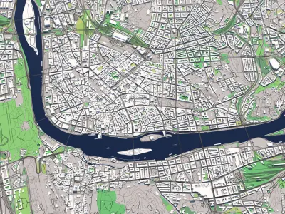 Prague Czechia 30x30km 3D City Map 3D model