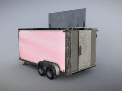 Beverage Truck Low-poly 3D model