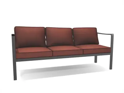 out bench sling fabric 019 Low-poly 3D model