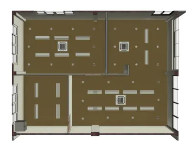 Small interior by REVIT 3D model