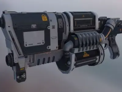 Futuristic Sci Fi GUN AXIS Low-poly 3D model