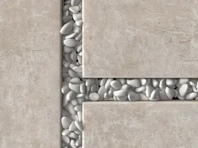 Paving tile pebble n14 3D model