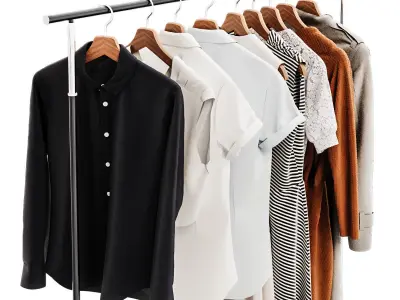  Floor hanger clothes 3D model