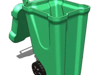 Garbage bin 3D print model