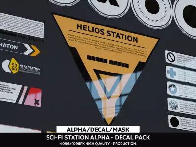 21 Sci-Fi Alpha Decal Pack Texture