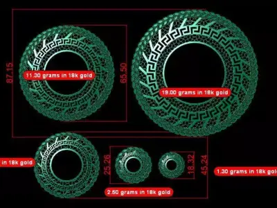 Light version of previous patterns 3D print model