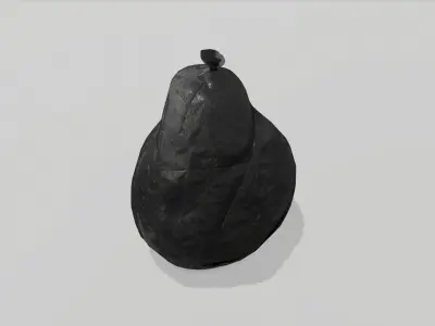 Black Plastic Garbage Bag Low-poly 3D model