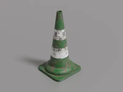 Traffic cone Low-poly 3D model 22