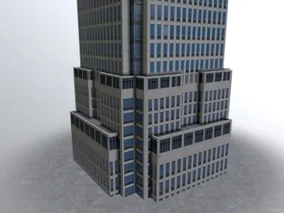 Amsterdam Rembrandt Tower Low-poly 3D model