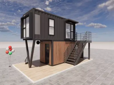 Container coffee shop-6 3D model