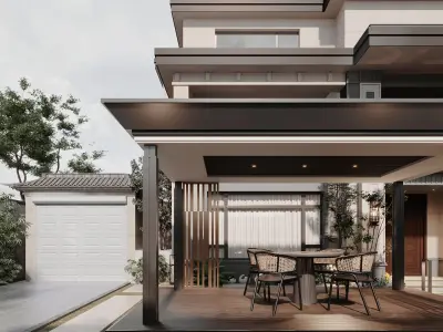 chinese courtyard 3D model