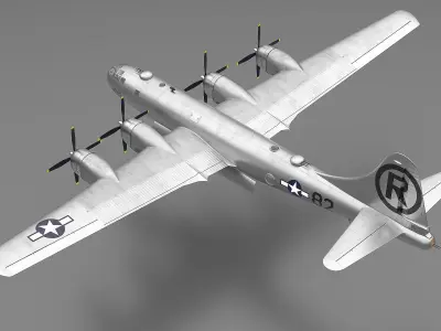  Boeing B-29 Enola Gay Flying 