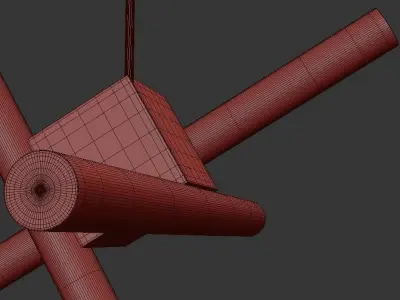 OLVIDADA pendant light with four cross beams 3D model