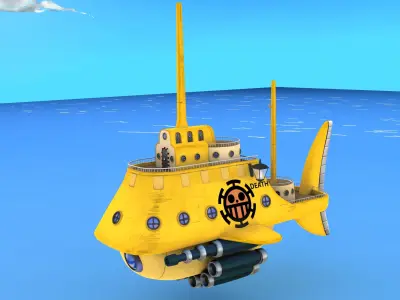 Heart Pirates Polar Tang ship 3D model