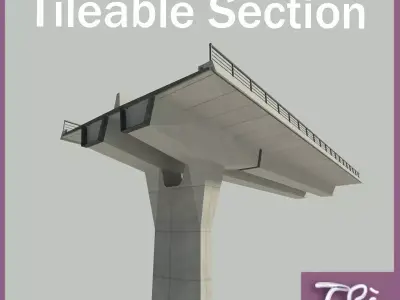 HIGHWAY VIADUCT SECTION 3D model