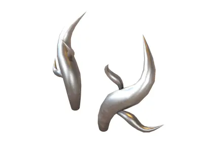 Dragon Horn v1 006 Low-poly 3D model