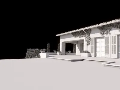 Exterior House Scene Maiorca Villa 3D model