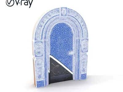 Gothic Arched Door Model Pack Low-poly 3D model