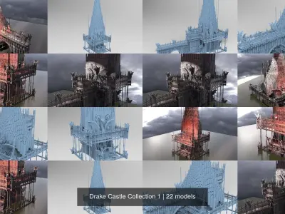 Drake Castle Collection 1 3D Model Pack
