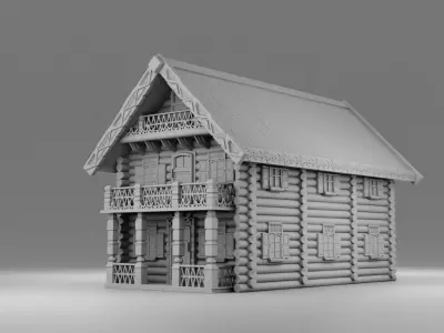Russian house Izba 3D print model