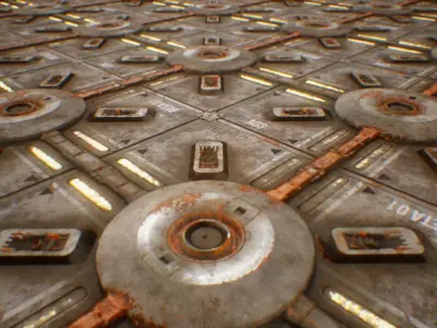 PBR Sci-Fi Industrial Texture 29 Low-poly 3D model