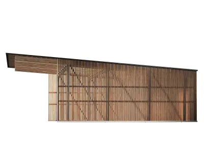 Lounge building Wooden Covered terrace 3D model