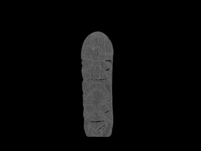 3D Korean Traditional Totem Pole 3D model